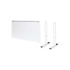 Pack ADAX Radiateur électrique connecté blanc - 2000 W - 1403x330x91 mm - Famn H 20 KWT - Pieds pour radiateur P blancs - 195x2