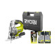 Pack RYOBI Scie sauteuse pendulaire RJS980-KA5 - 600W - 98mm - coffret de 20 lames - bois - métal - 75-100mm - RAK20JB