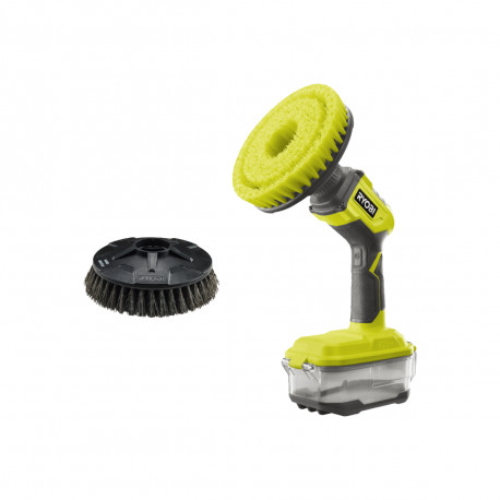 Pack RYOBI - Brosse motorisée R18CPS-0 - 18V OnePlus - sans batterie ni chargeur - Tête de brosse RAKSCRUBH - surfaces dures