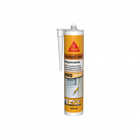 Mastic silicone SIKA SikaSeal-184 Maçonnerie - Blanc - 300ml