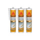 Lot de 3 mastics acrylique SIKA SikaSeal-184 Maçonnerie - Beige - 300ml