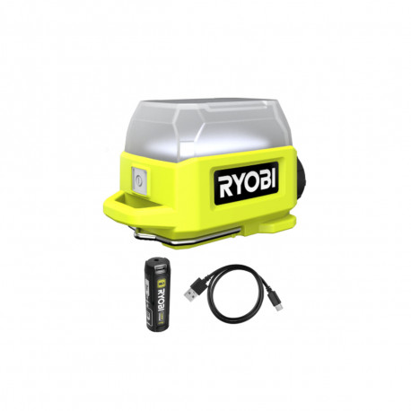 Pack RYOBI 4V Lanterne RLA4-0 - 250 lumens - 1 Batterie 3,0Ah - Câble USB