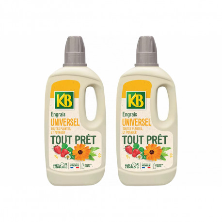 Lot de 3 engrais naturels toutes plantes, légumes et fruits KB - 1L