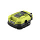 Pack RYOBI gonfleur compresseur 18V R18MI-0 - 1 batterie 5.0Ah - 1 chargeur rapide RC18120-150